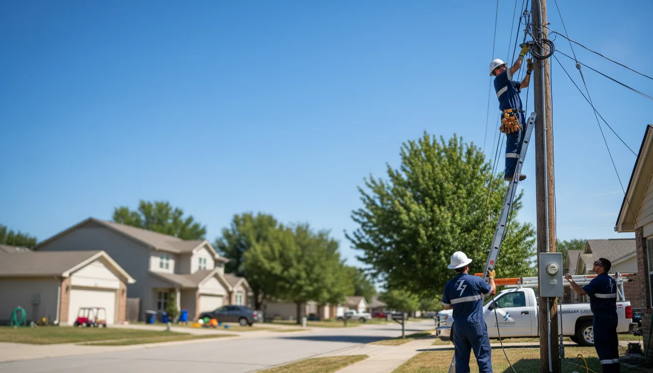 Residential electrician providing installation services in Idalou, TX